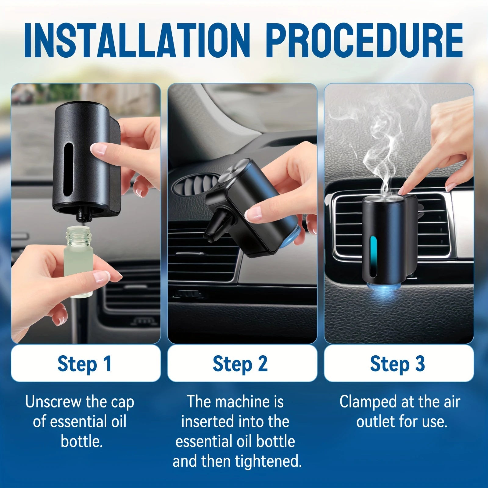 Ambientador Inteligente para coche 3x1